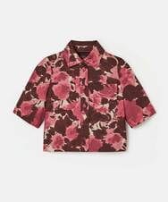 VZBAD16530 TARA JARMON(タラ ジャーモン) ペインテッドローズジャカードブラウス ピンク