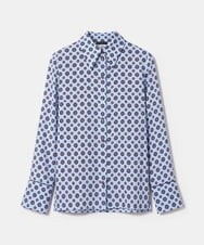 VZBAG06470 TARA JARMON(タラ ジャーモン) グラフィックブルームプリントシャツ ライトブルー