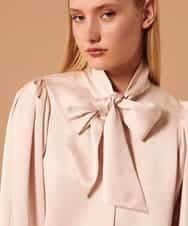 VZBAX08340 TARA JARMON(タラ ジャーモン) 【メディア着用】Fluid satin blouse ピンクベージュ