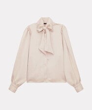 VZBAX08340 TARA JARMON(タラ ジャーモン) 【メディア着用】Fluid satin blouse ピンクベージュ