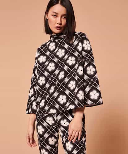VZBAX13350 TARA JARMON Maxi daisy blouse