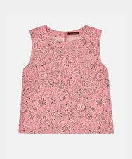 VZBGA11320 TARA JARMON(タラ ジャーモン) バンダナキャンバスブラウス ローズウッド