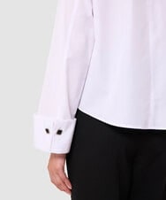 VZBGA27430 TARA JARMON(タラ ジャーモン) 【メディア着用】ブリティッシュポプリンブラウス ホワイト