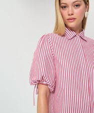 VZBGD02340 TARA JARMON(タラ ジャーモン) ワイドストライプブラウス レッド