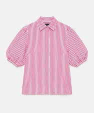 VZBGD02340 TARA JARMON(タラ ジャーモン) ワイドストライプブラウス レッド