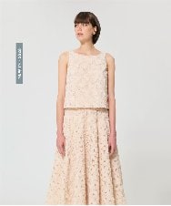 VZBGD03480 TARA JARMON(タラ ジャーモン) フラワーチュールブラウス ベージュ