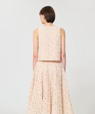 VZBGD03480 TARA JARMON(タラ ジャーモン) フラワーチュールブラウス ベージュ