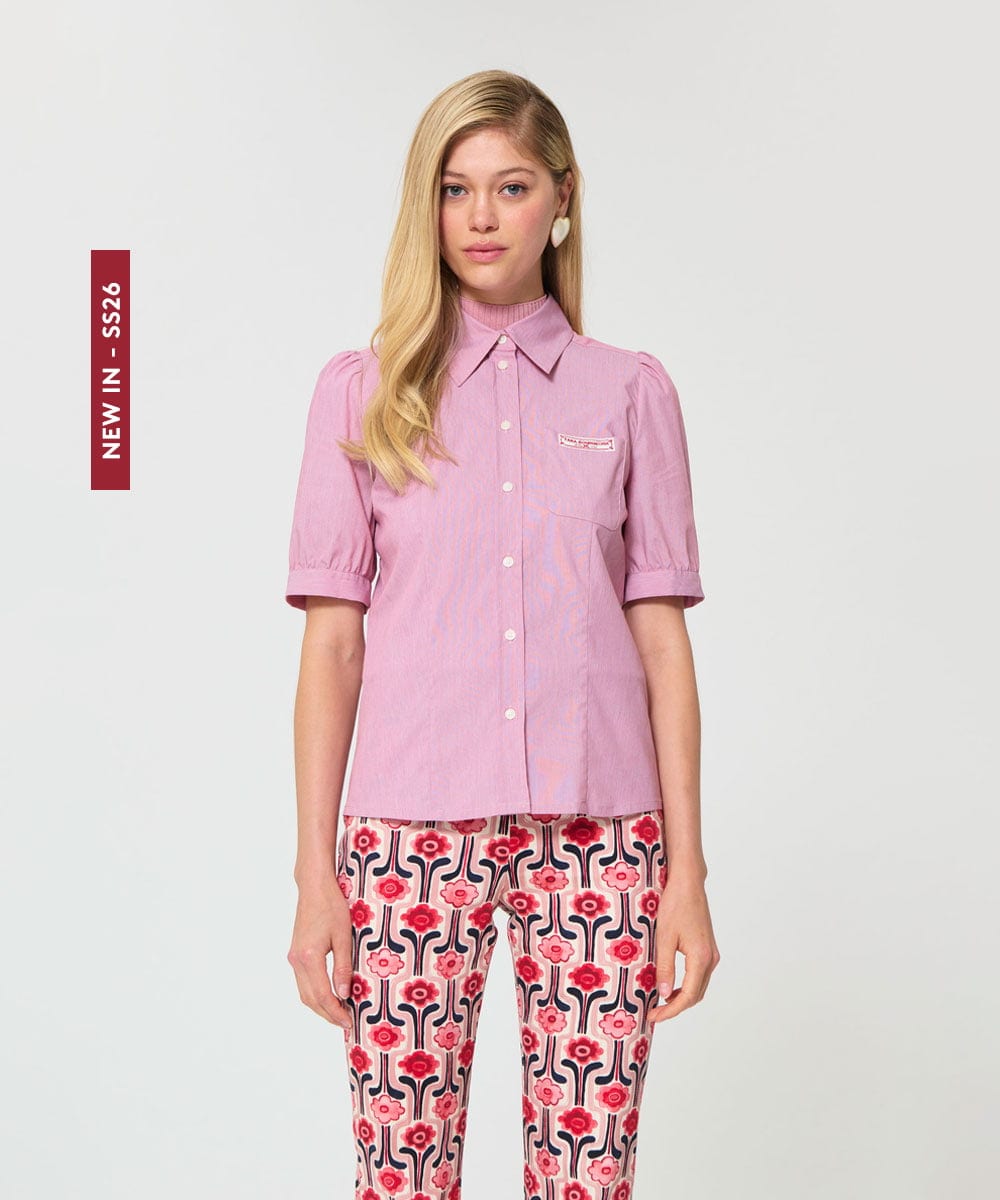 VZBGD04330 TARA JARMON(タラ ジャーモン) スレッドポプリンブラウス レッド