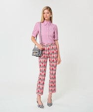 VZBGD04330 TARA JARMON(タラ ジャーモン) スレッドポプリンブラウス レッド