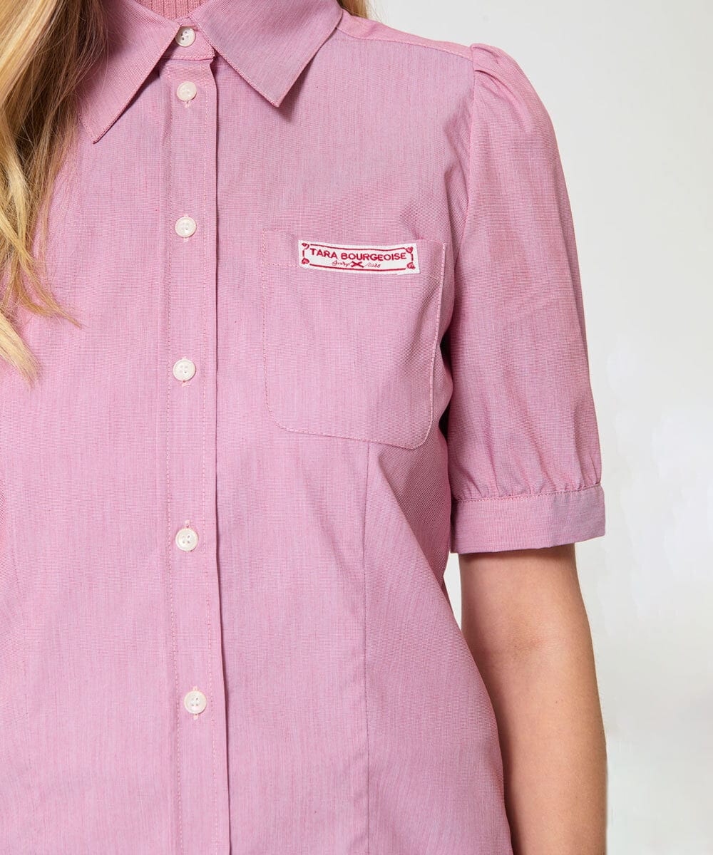 VZBGD04330 TARA JARMON(タラ ジャーモン) スレッドポプリンブラウス レッド