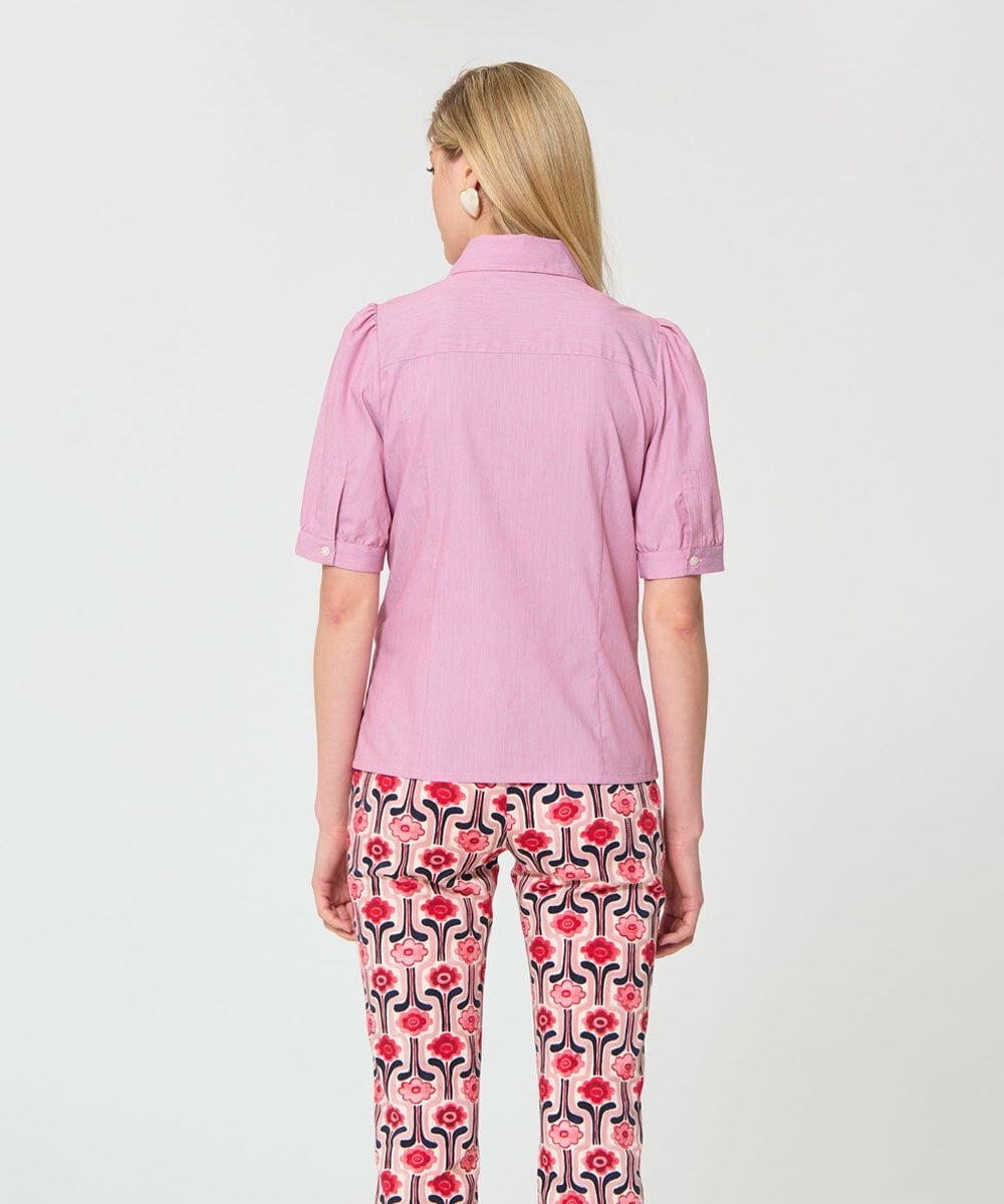 VZBGD04330 TARA JARMON(タラ ジャーモン) スレッドポプリンブラウス レッド