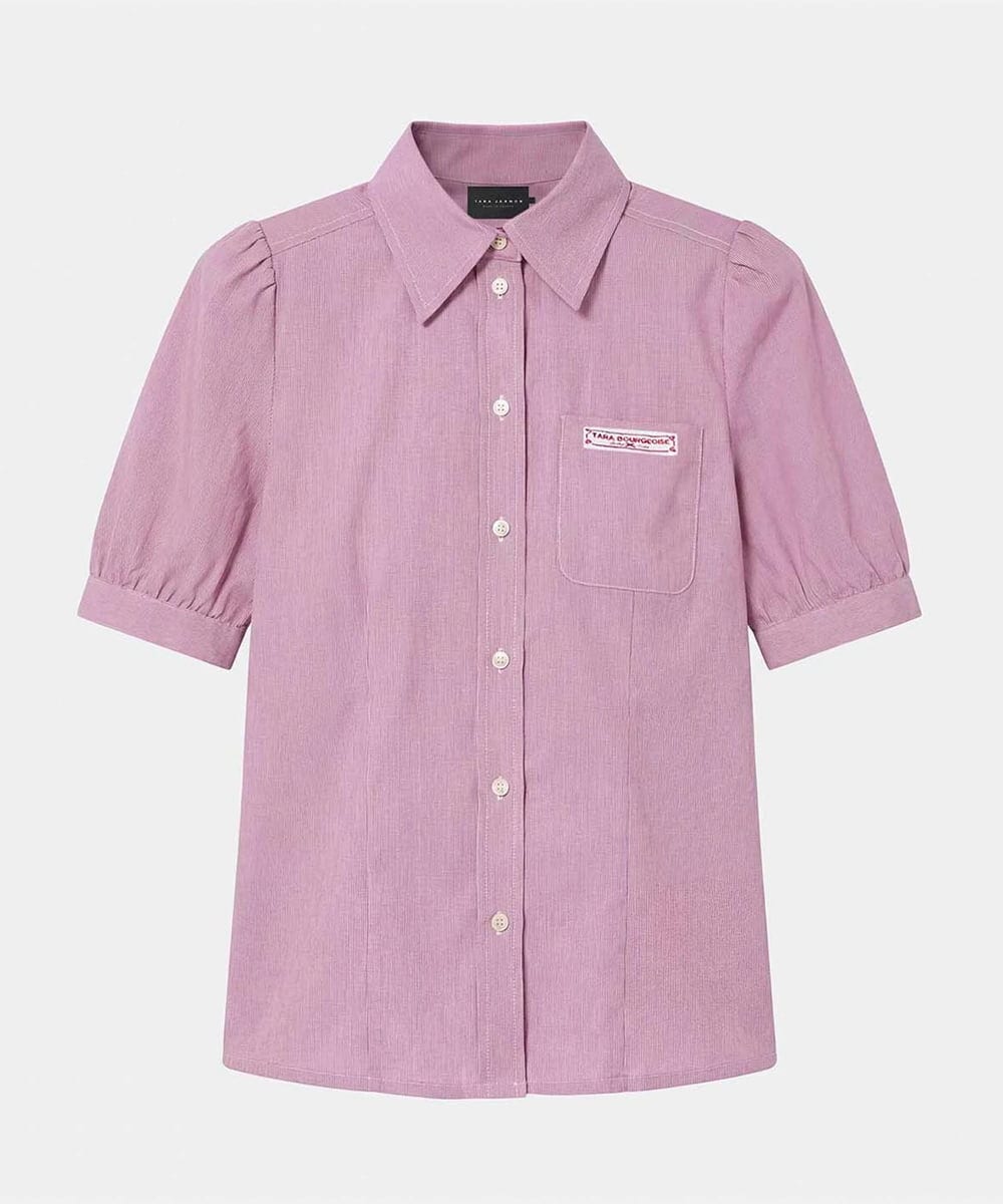 VZBGD04330 TARA JARMON(タラ ジャーモン) スレッドポプリンブラウス レッド