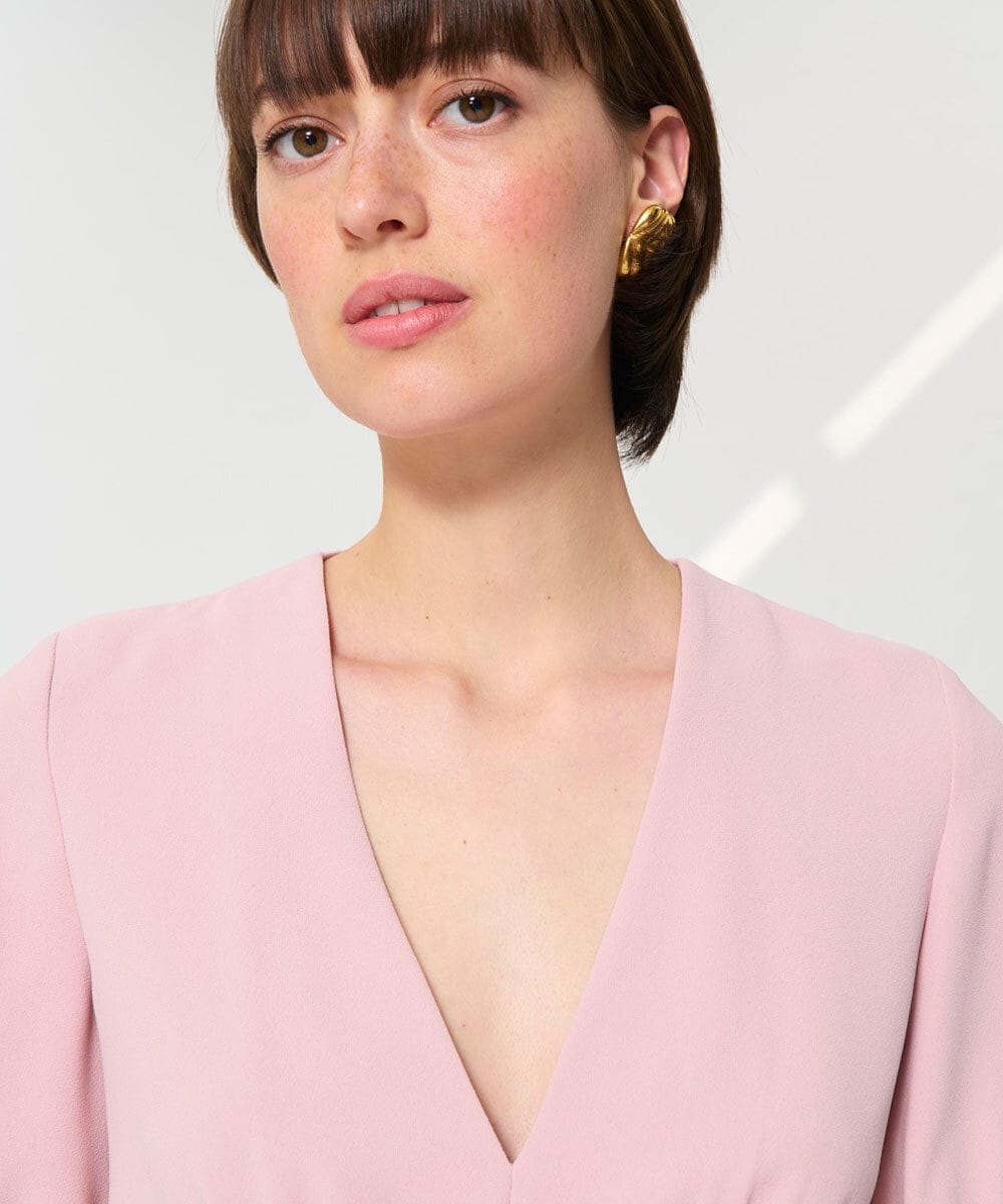 VZBGD06300 TARA JARMON(タラ ジャーモン) クレープブラウス ピンク