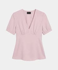 VZBGD06300 TARA JARMON(タラ ジャーモン) クレープブラウス ピンク