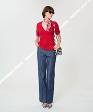 VZBGD06300 TARA JARMON(タラ ジャーモン) クレープブラウス レッド