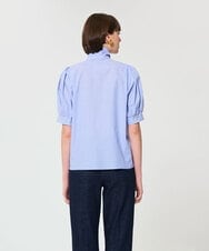 VZBGD09330 TARA JARMON(タラ ジャーモン) マスキュリンストライプブラウス スカイブルー