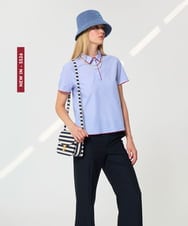 VZBGD10300 TARA JARMON(タラ ジャーモン) マスキュリンストライプシャツ スカイブルー