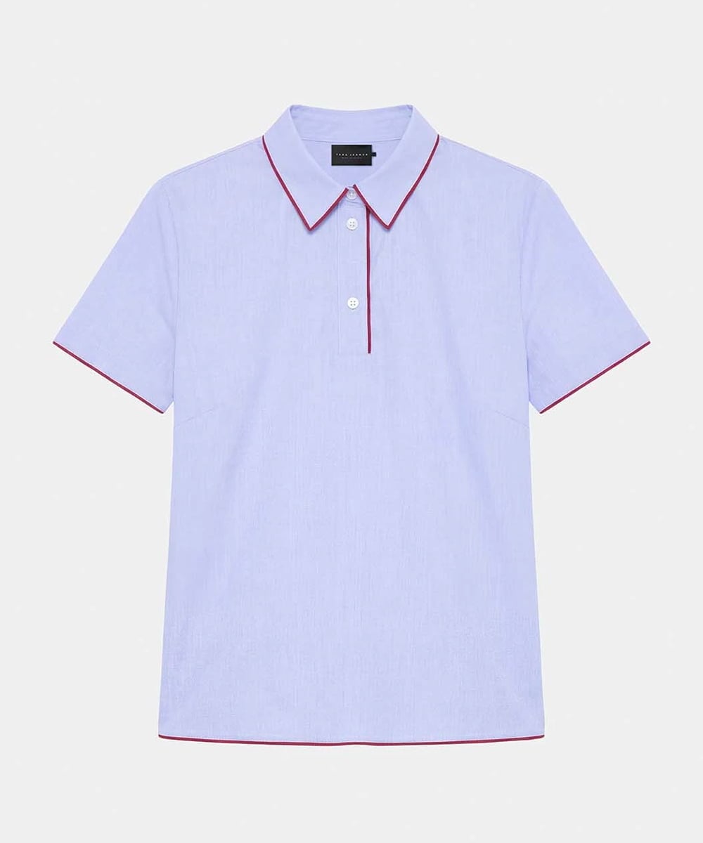 VZBGD10300 TARA JARMON(タラ ジャーモン) マスキュリンストライプシャツ スカイブルー