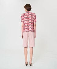 VZBGD11440 TARA JARMON(タラ ジャーモン) レトロブルームプリントブラウス ペールピンク