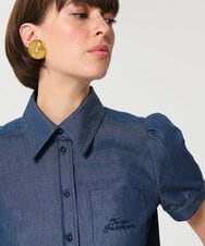 VZBGD13360 TARA JARMON(タラ ジャーモン) ライトデニムブラウス ライトブルー