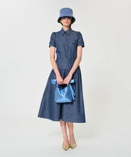 VZBGD13360 TARA JARMON(タラ ジャーモン) ライトデニムブラウス ライトブルー