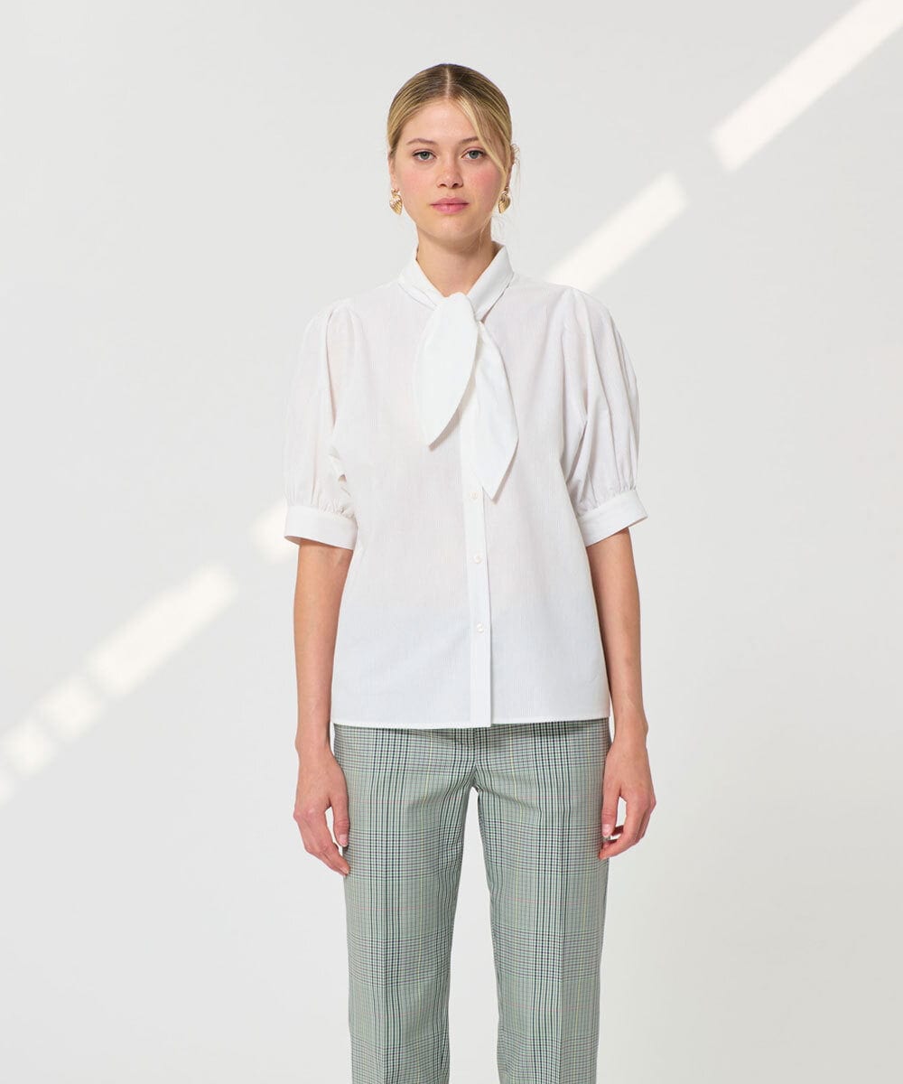 VZBGD14340 TARA JARMON(タラ ジャーモン) リブコットンブラウス エクリュ