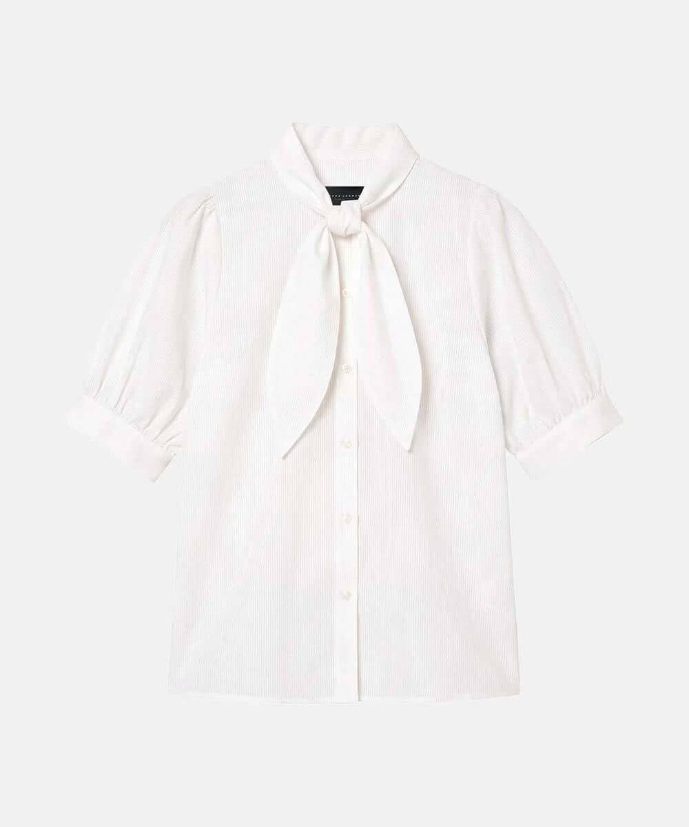 VZBGD14340 TARA JARMON(タラ ジャーモン) リブコットンブラウス エクリュ