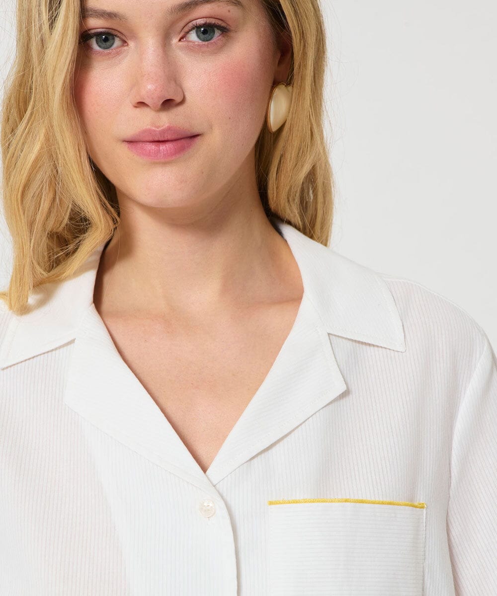 VZBGD15320 TARA JARMON(タラ ジャーモン) リブコットンシャツ エクリュ