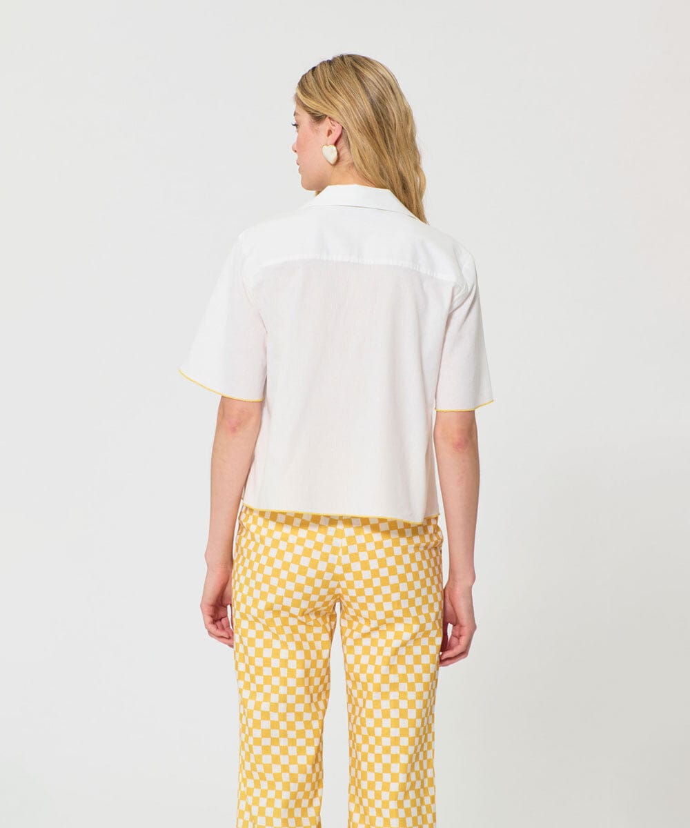 VZBGD15320 TARA JARMON(タラ ジャーモン) リブコットンシャツ エクリュ