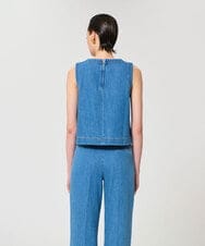 VZBGD18320 TARA JARMON(タラ ジャーモン) ウォッシュデニムブラウス ブルー