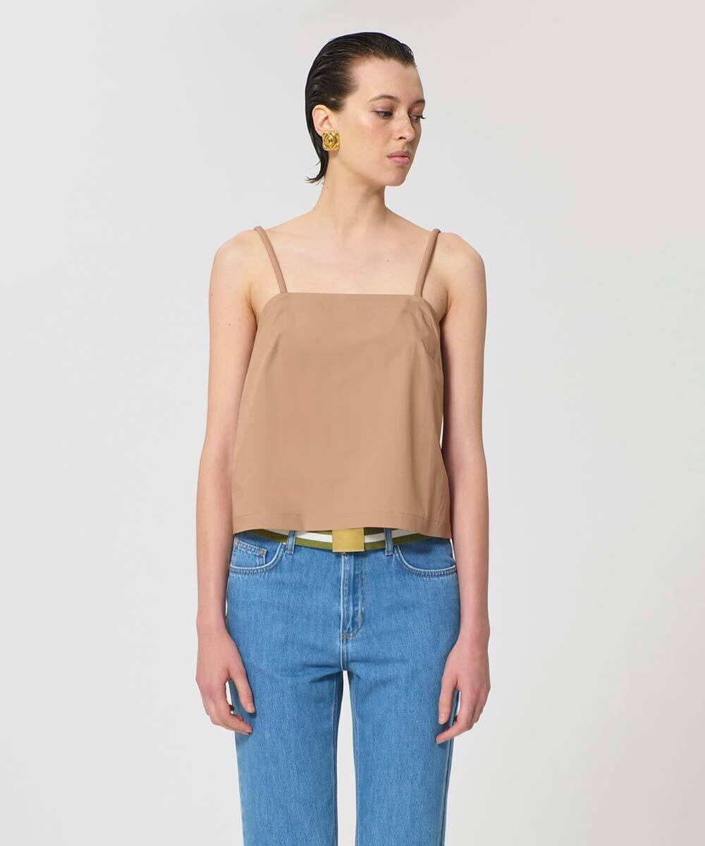 VZBGD19300 TARA JARMON(タラ ジャーモン) ポプリンキャミブラウス ハニーベージュ