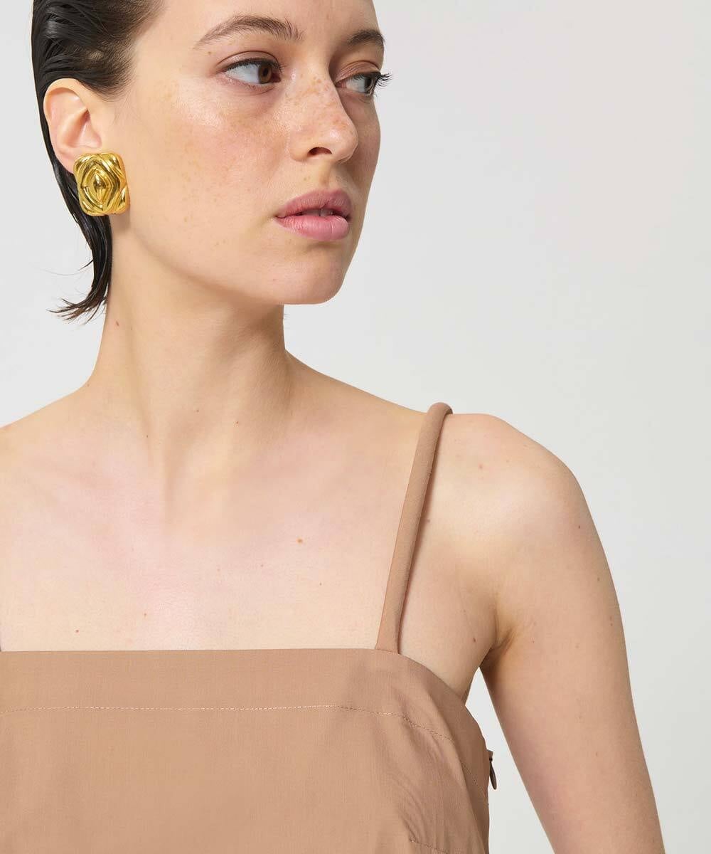 VZBGD19300 TARA JARMON(タラ ジャーモン) ポプリンキャミブラウス ハニーベージュ