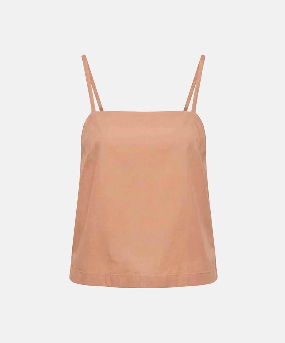 VZBGD19300 TARA JARMON(タラ ジャーモン) ポプリンキャミブラウス ハニーベージュ