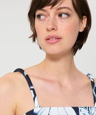 VZBGD29360 TARA JARMON(タラ ジャーモン) ワイルドブロッサムポプリンブラウス ミッドナイトブルー