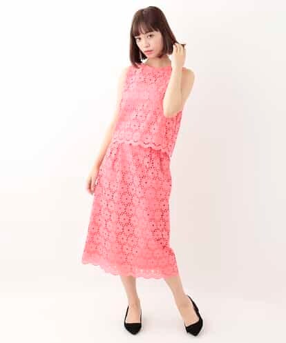VZBGD35330 TARA JARMON 【ドラマ着用】フラワーレースブラウス IMPORTED