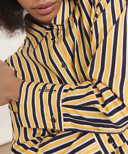 VZBGR05290 TARA JARMON Striped poplin blouse