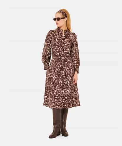 VZEAC11600 TARA JARMON イレギュラードットプリントドレス