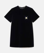 VZEAD07500 TARA JARMON(タラ ジャーモン) ベルベットドレス ネイビー