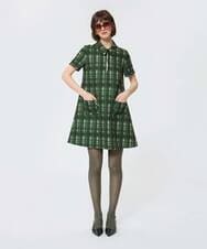 VZEAD11500 TARA JARMON(タラ ジャーモン) スコティッシュチェックドレス カーキ