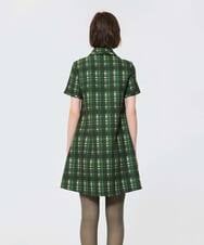 VZEAD11500 TARA JARMON(タラ ジャーモン) スコティッシュチェックドレス カーキ