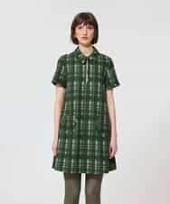 VZEAD11500 TARA JARMON(タラ ジャーモン) スコティッシュチェックドレス カーキ