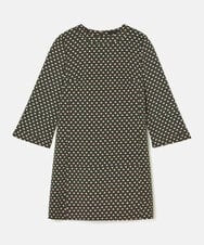 VZEAD14450 TARA JARMON(タラ ジャーモン) ハートドットヘビークレープドレス カーキ