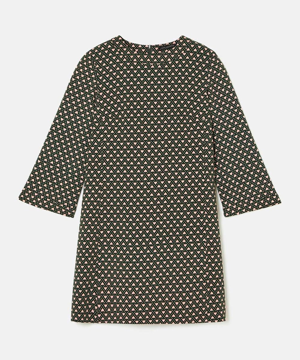 VZEAD14450 TARA JARMON(タラ ジャーモン) ハートドットヘビークレープドレス カーキ