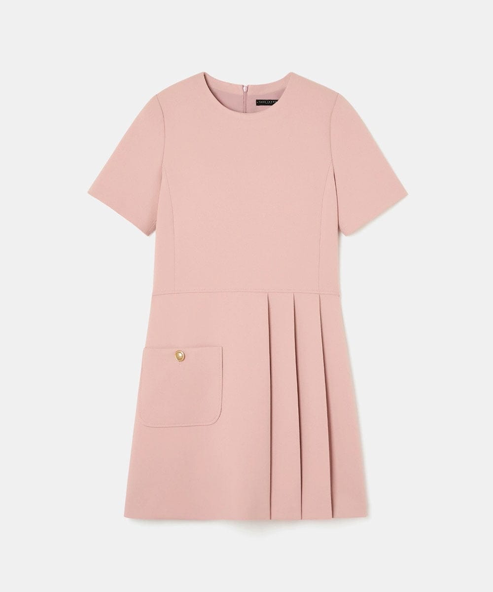 VZEAD15580 TARA JARMON(タラ ジャーモン) ヘビークレープドレス ピンク