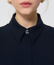 VZEAD16550 TARA JARMON(タラ ジャーモン) ヘビークレープドレス ネイビー