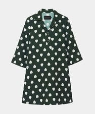 VZEAD18530 TARA JARMON(タラ ジャーモン) ポルカハートプリントドレス カーキ