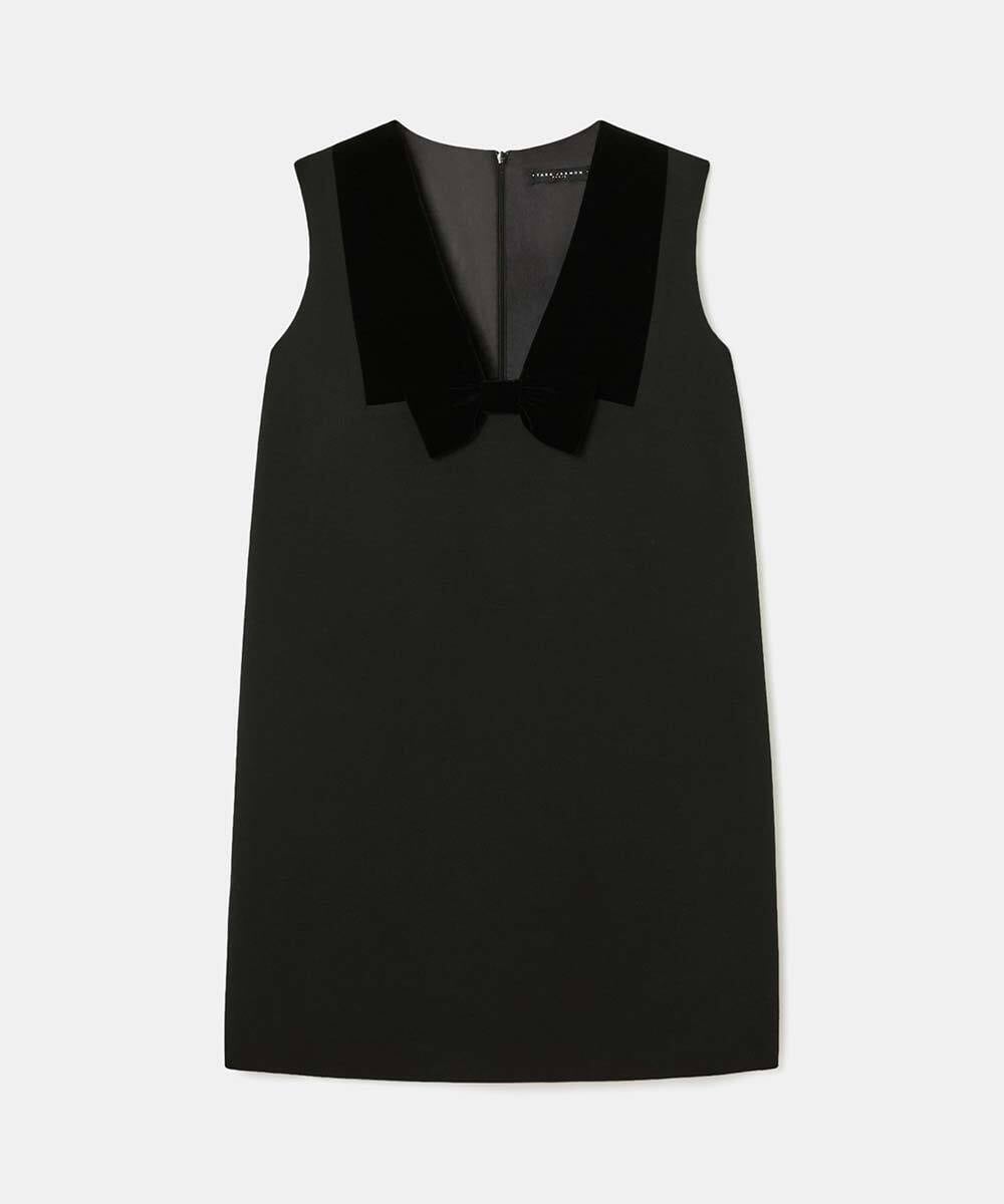 VZEAD20610 TARA JARMON(タラ ジャーモン) ヘビークレープドレス ブラック