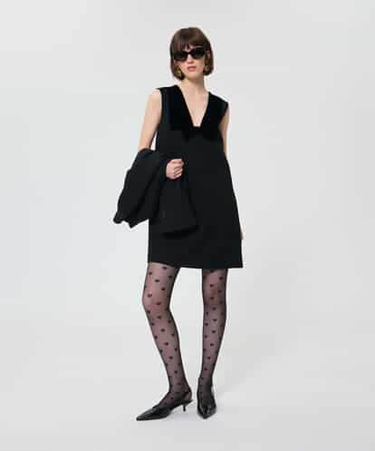 VZEAD20610 TARA JARMON ヘビークレープドレス