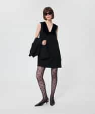 VZEAD20610 TARA JARMON(タラ ジャーモン) ヘビークレープドレス ブラック