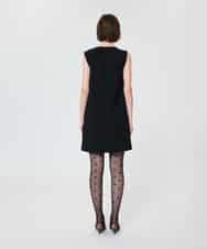 VZEAD20610 TARA JARMON(タラ ジャーモン) ヘビークレープドレス ブラック